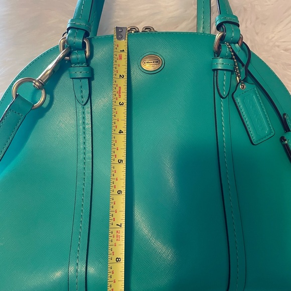 Coach Turquoise Leather Satchel - Picture 4 of 10